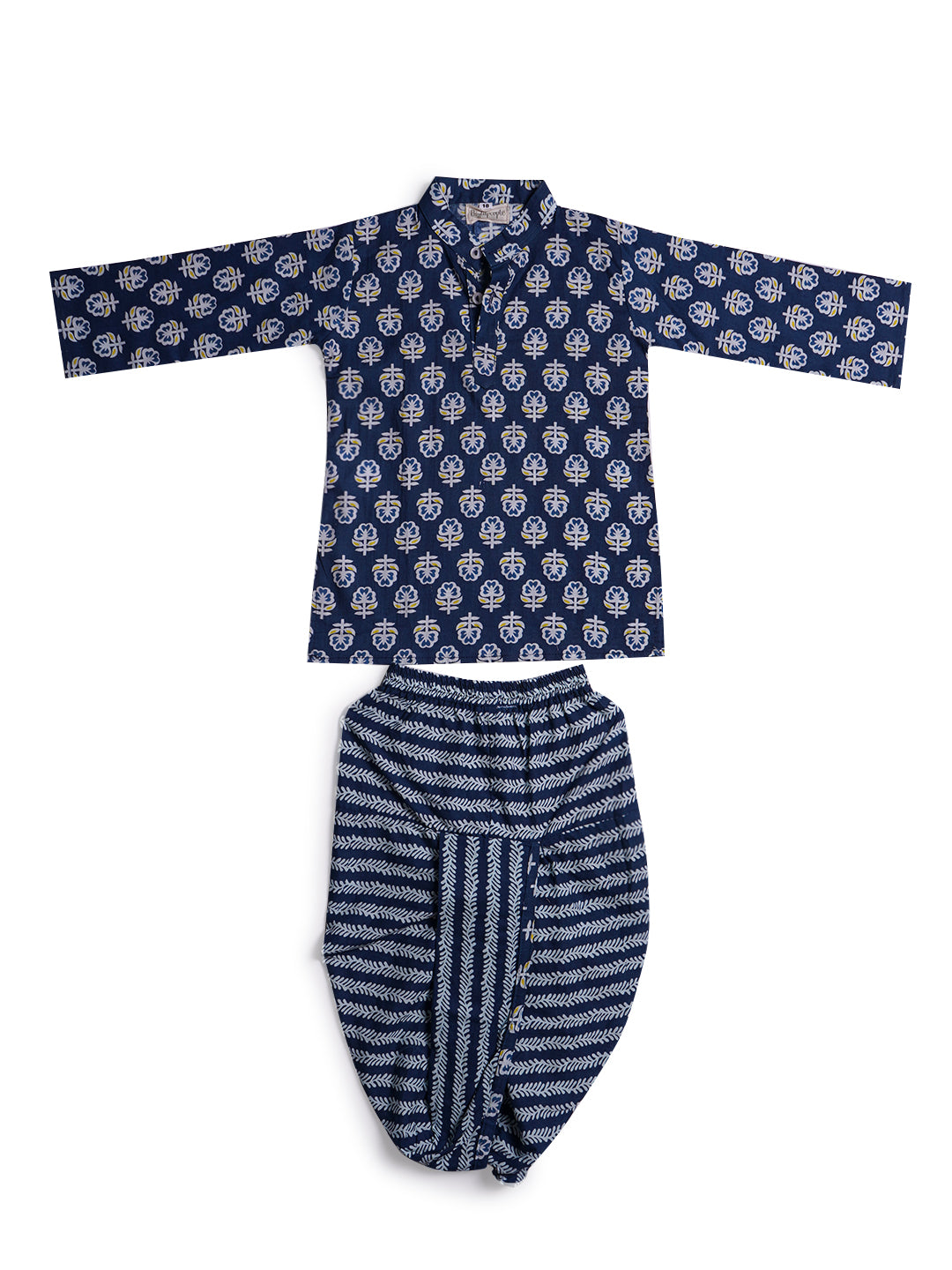 Infant Dhoti Kurta Set in Floral Printed