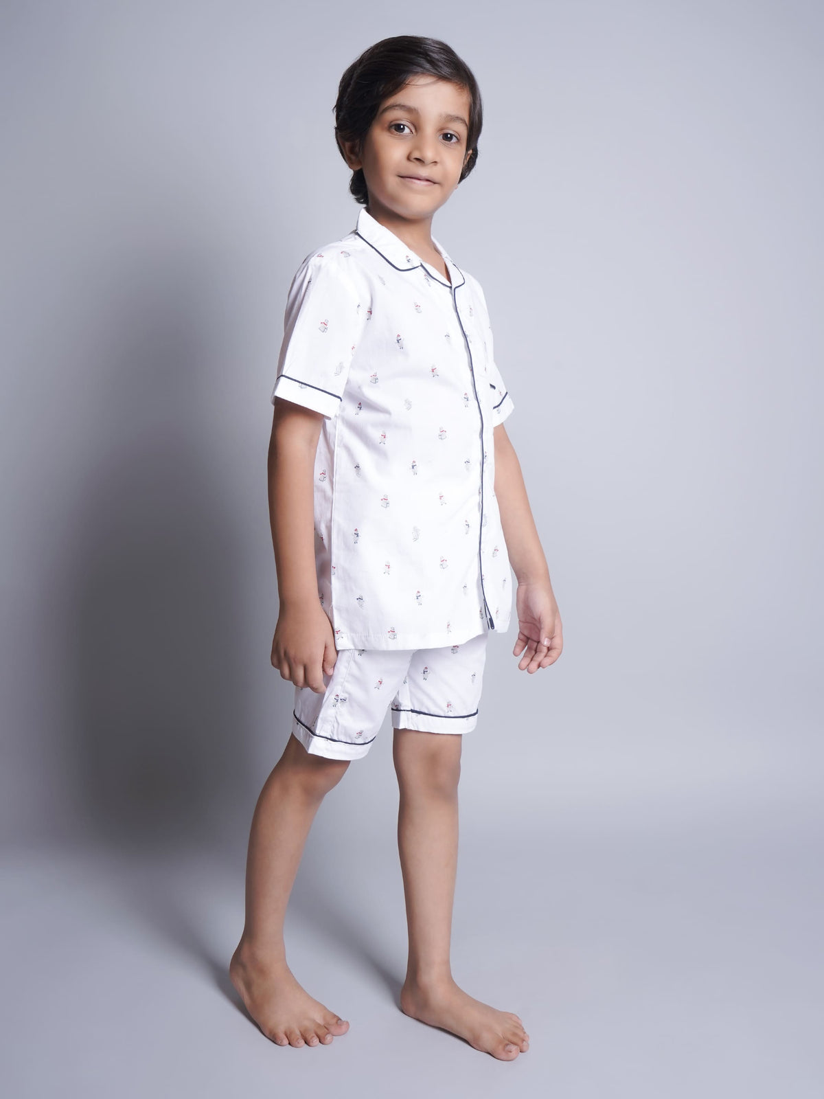 Pijamas estampadas de media manga para niños y niñas