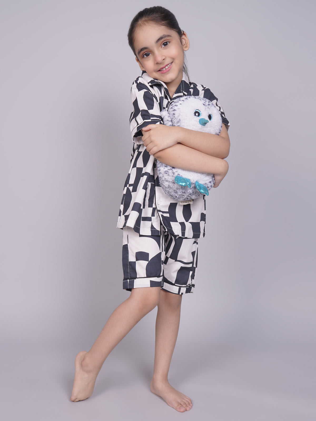Pijamas estampadas de media manga para niños y niñas