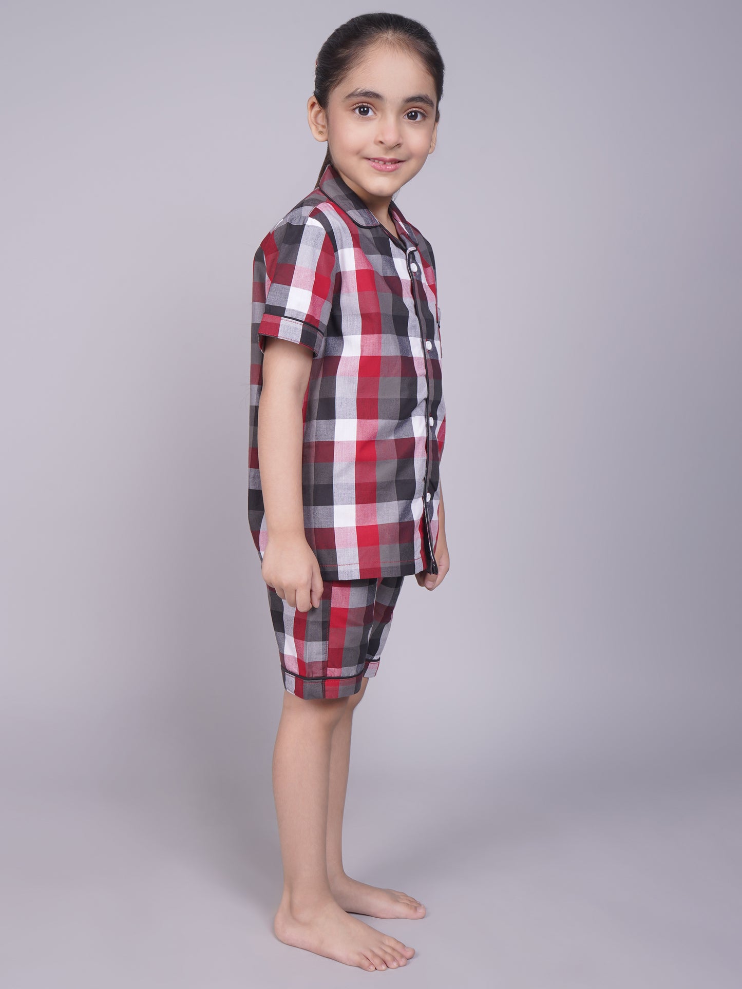 Checkered Night Suit For Boys and Girls