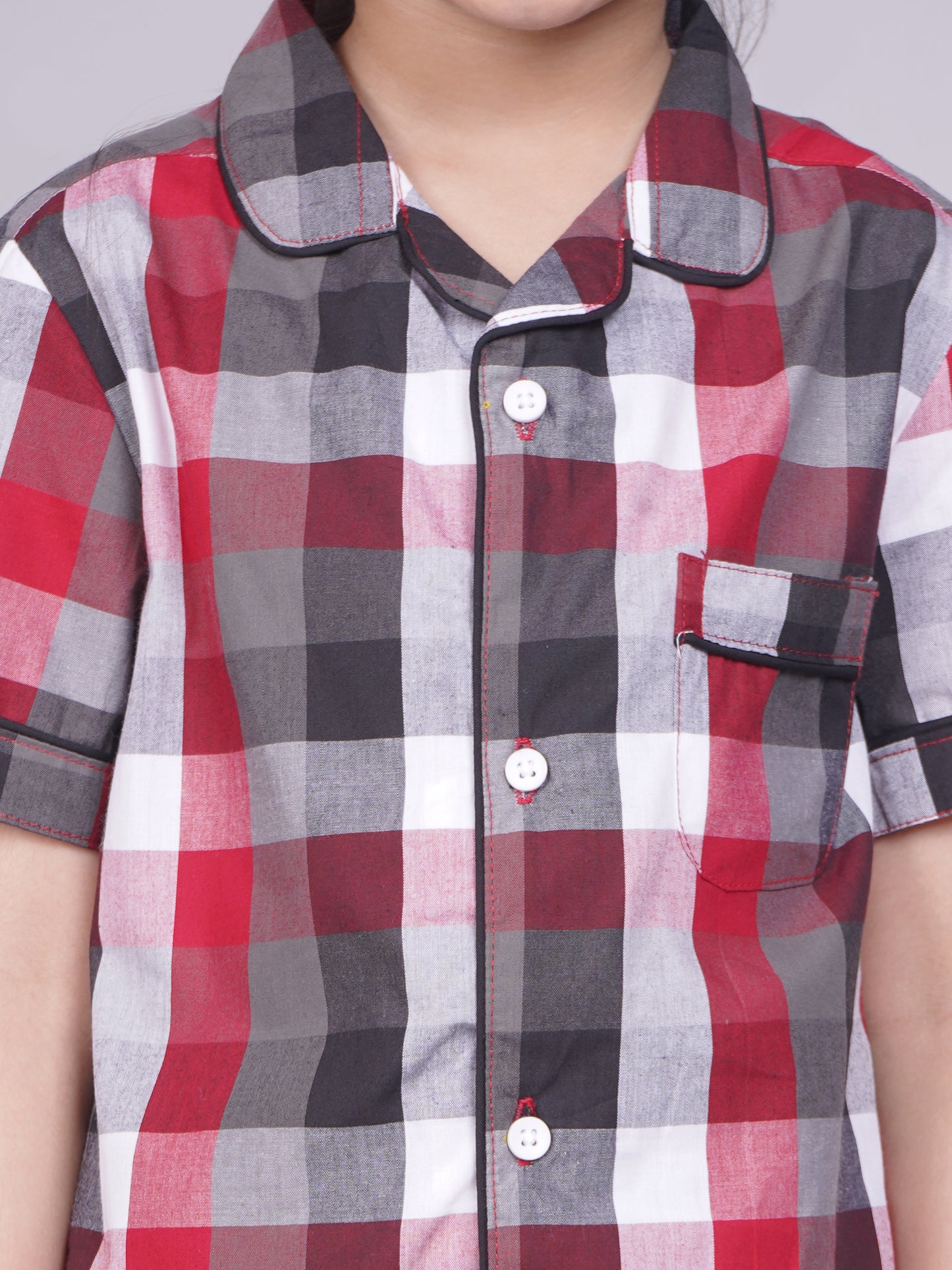 Checkered Night Suit For Boys and Girls