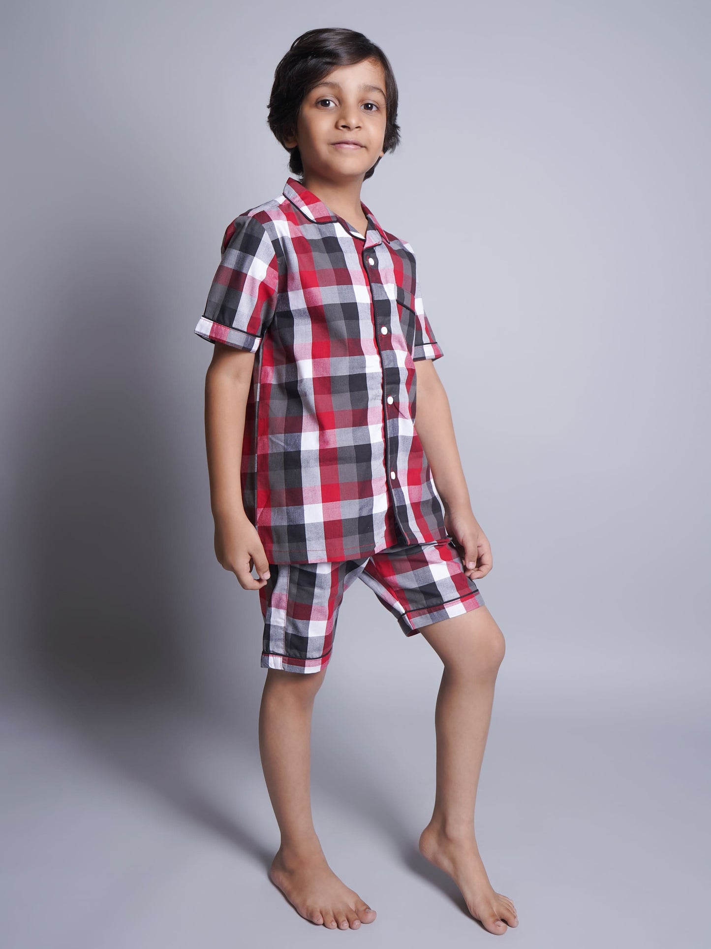 Checkered Night Suit For Boys and Girls