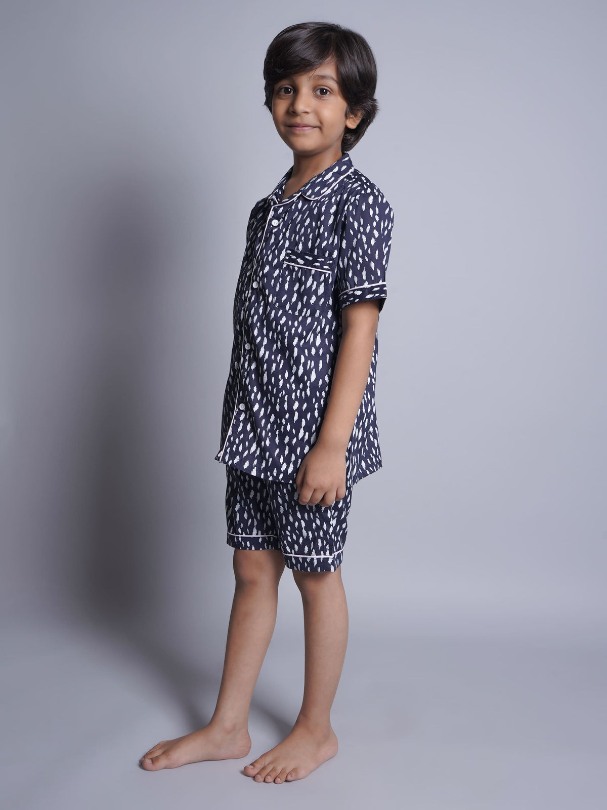 Pijamas estampadas de media manga para niños y niñas