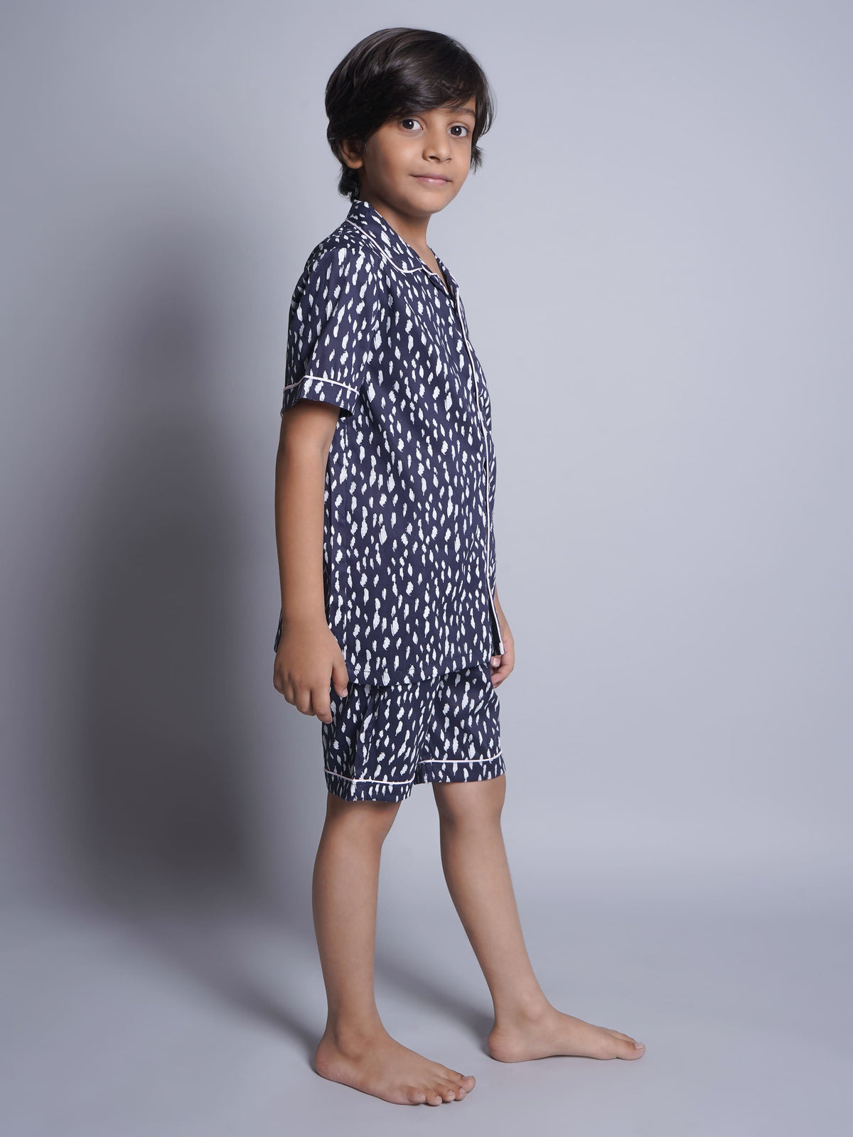 Pijamas estampadas de media manga para niños y niñas