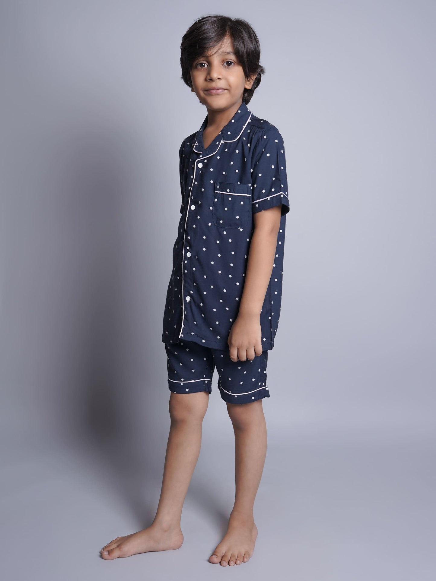 Polka Dot Printed Night Suit For Boys and Girls