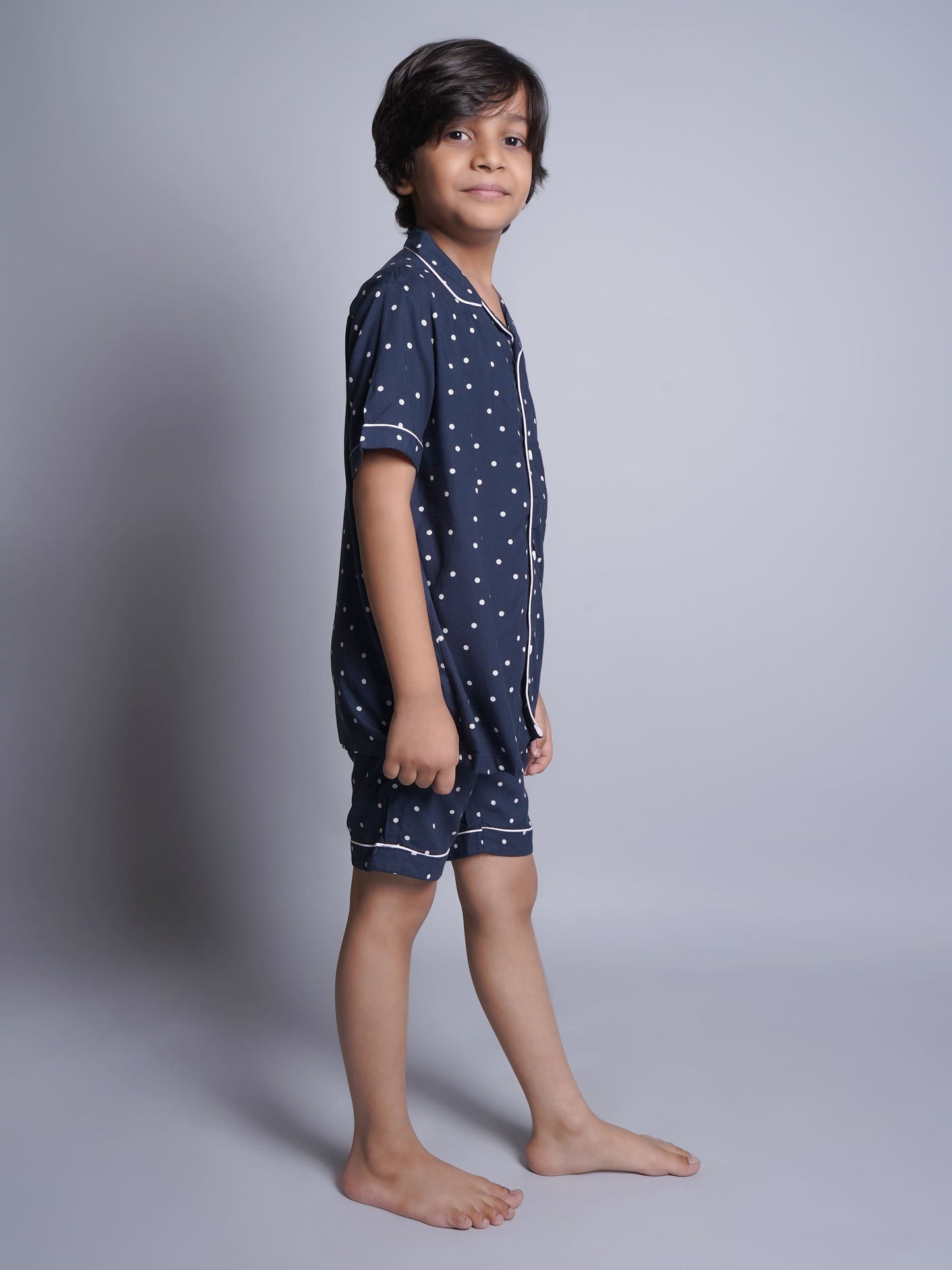 Polka Dot Printed Night Suit For Boys and Girls