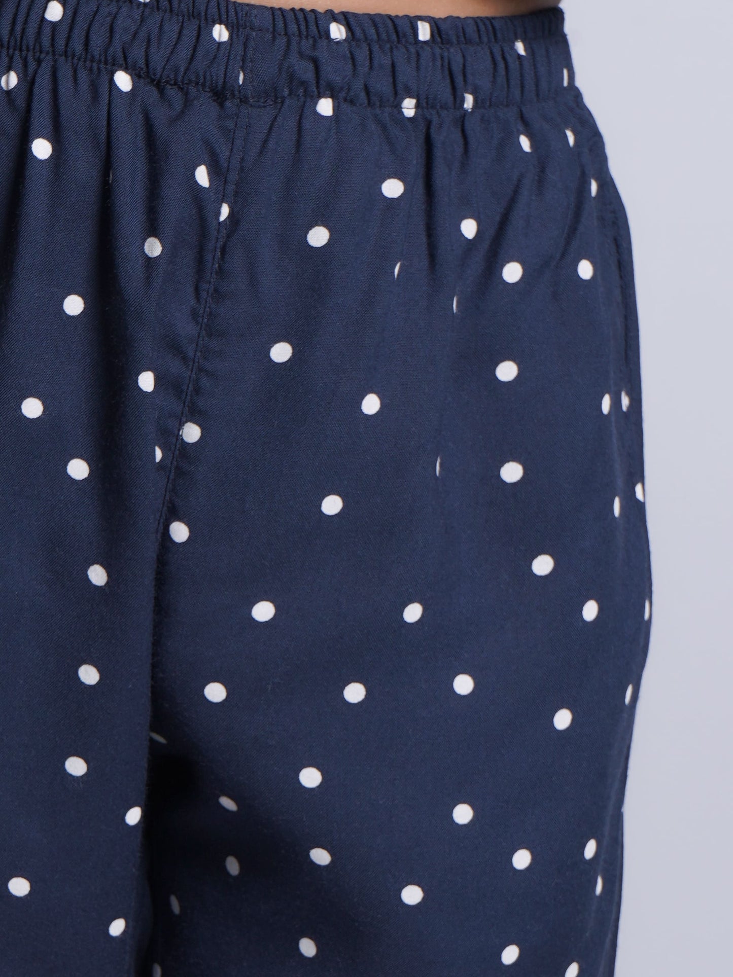 Polka Dot Printed Night Suit For Boys and Girls