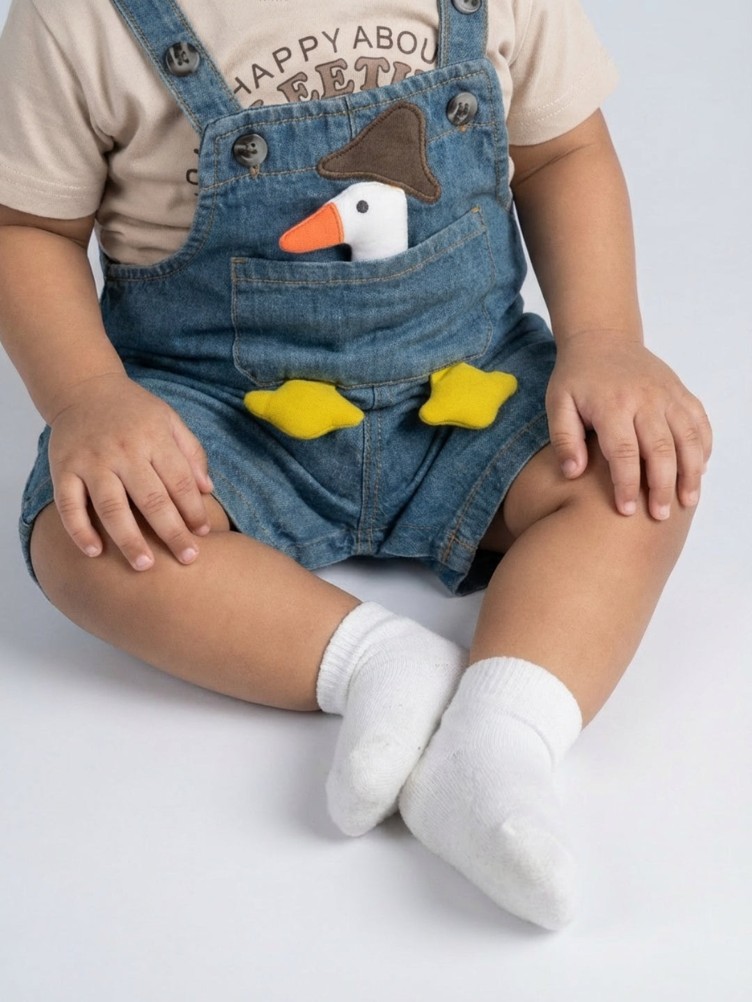 Biglilpeople Boys Blue Square Neck Sleeveless Dungaree