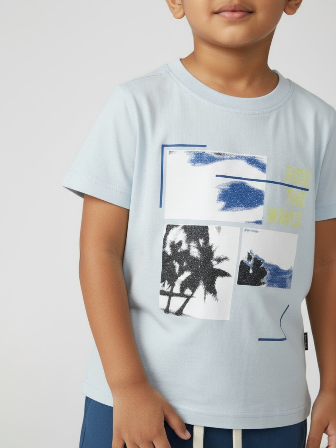 Biglilpeople Boys Graphic Print T-Shirt and Cargo Shorts Set with Sunglasses