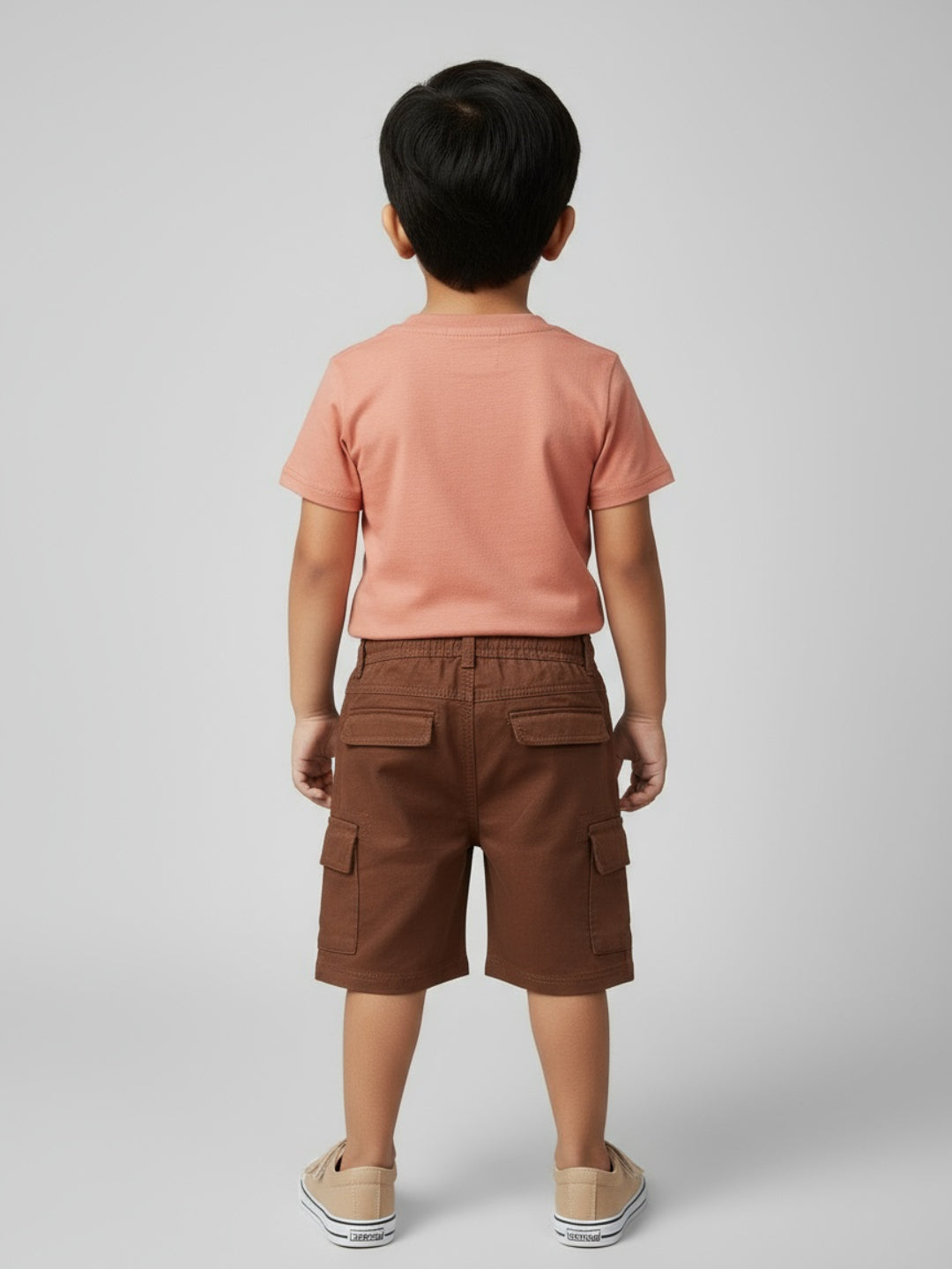 Biglilpeople Boys Graphic Print T-Shirt and Cargo Shorts Set with Sunglasses