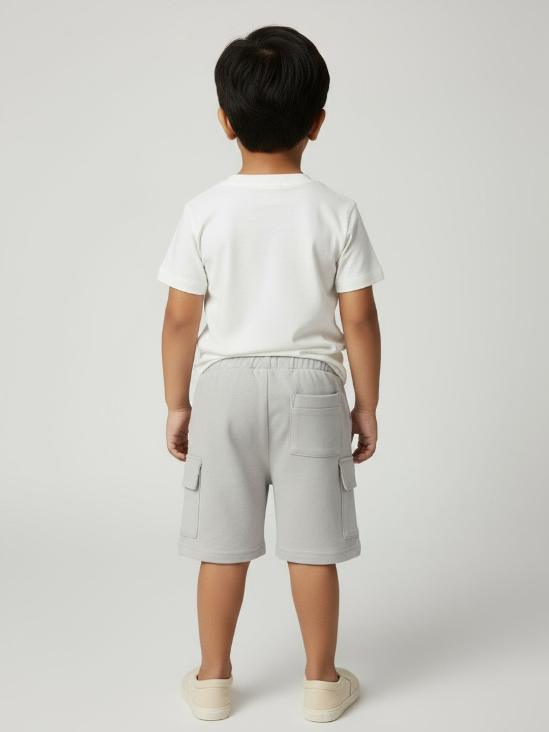 Biglilpeople Boys Graphic Print T-Shirt and Cargo Shorts Set with Sunglasses