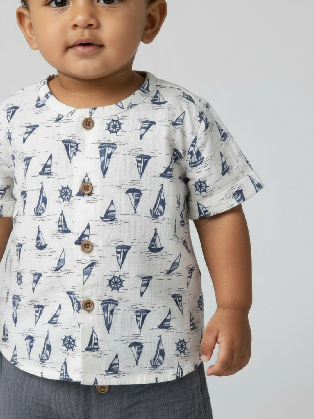 Biglilpeople Baby Boys Printed Shirt and Shorts Set