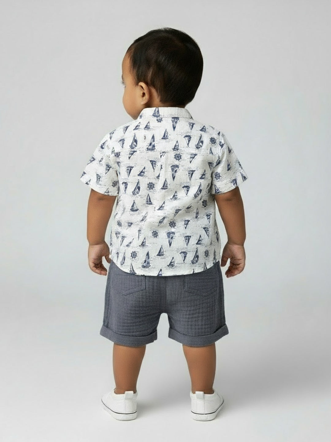 Biglilpeople Baby Boys Printed Shirt and Shorts Set