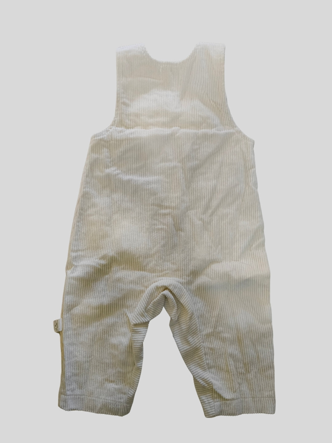 Biglilpeople Boys Beige Round Neck Sleeveless Dungaree