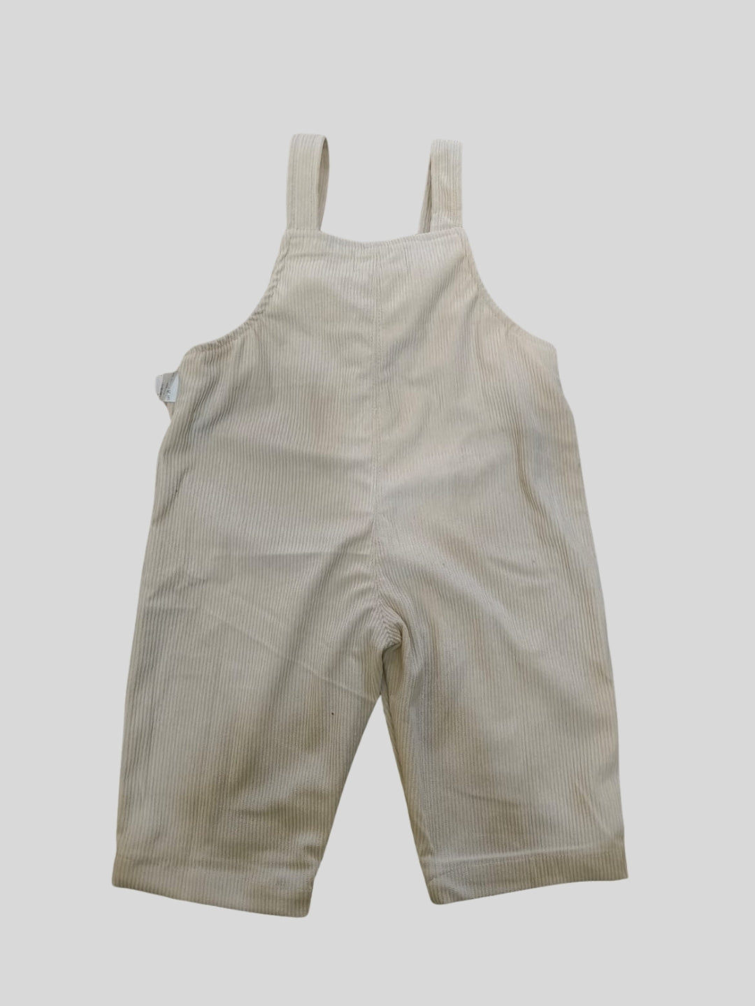 Biglilpeople Boys Beige Square Neck Sleeveless Dungaree