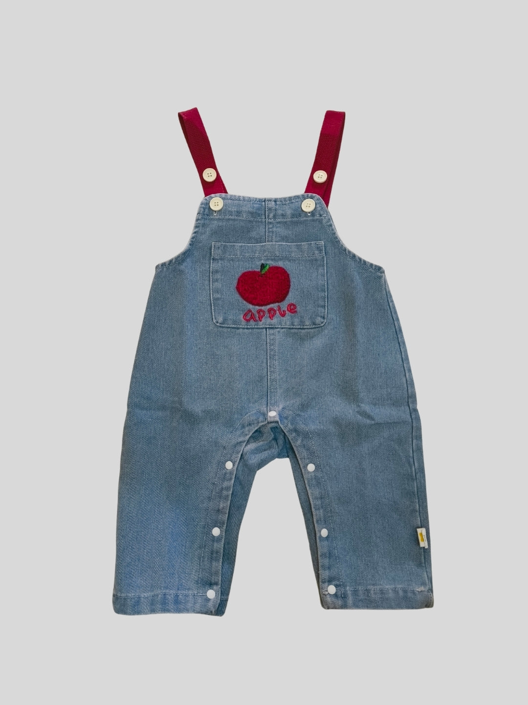 Biglilpeople Girls Blue Square Neck Sleeveless Dungaree