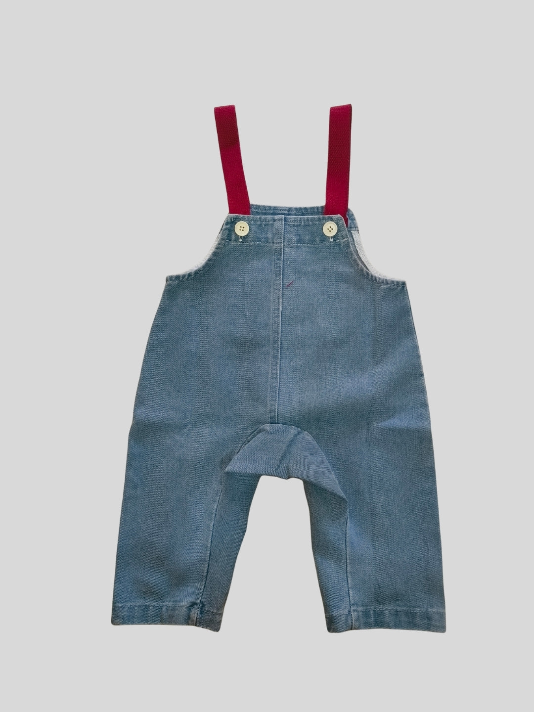 Biglilpeople Girls Blue Square Neck Sleeveless Dungaree