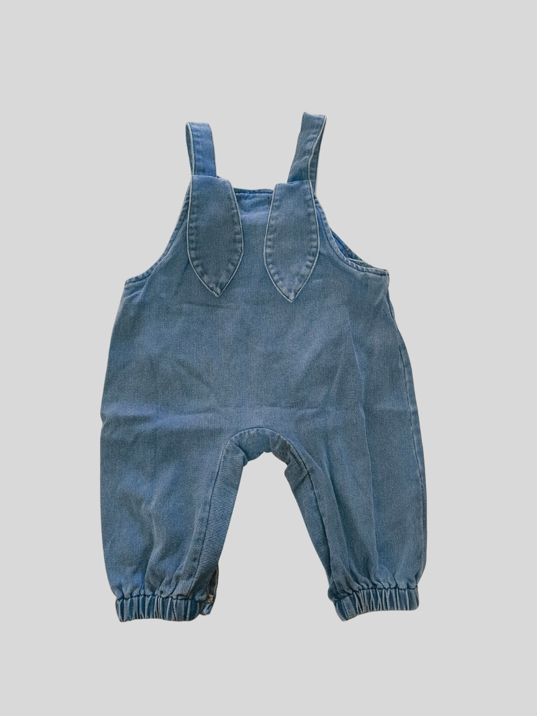 Biglilpeople Girls Blue Square Neck Sleeveless Dungaree