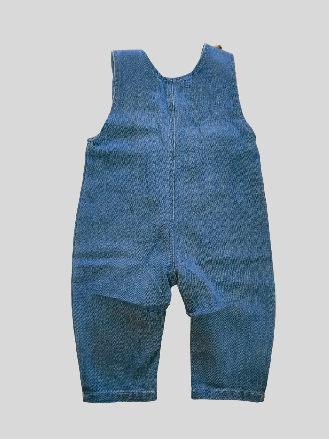 Biglilpeople Unisex Blue Round Neck Sleeveless Dungaree