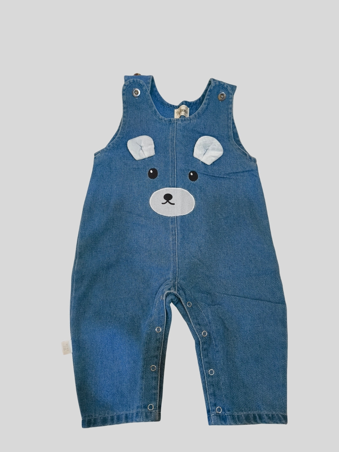 Biglilpeople Unisex Blue Round Neck Sleeveless Dungaree
