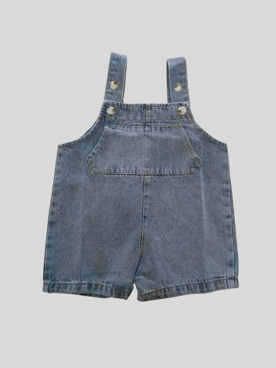 Biglilpeople Boys Blue Square Neck Sleeveless Dungaree