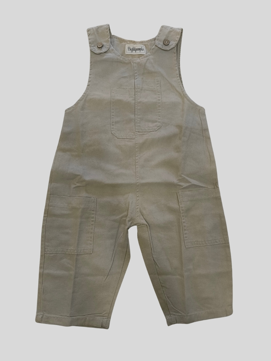 Biglilpeople Peto unisex sin mangas con cuello redondo caqui