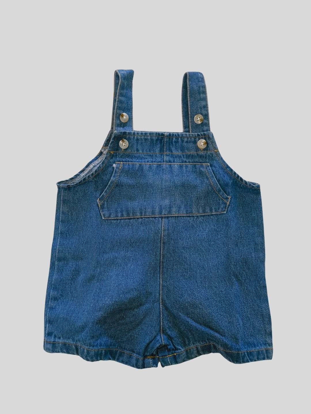 Biglilpeople Unisex Blue Square Neck Sleeveless Dungaree