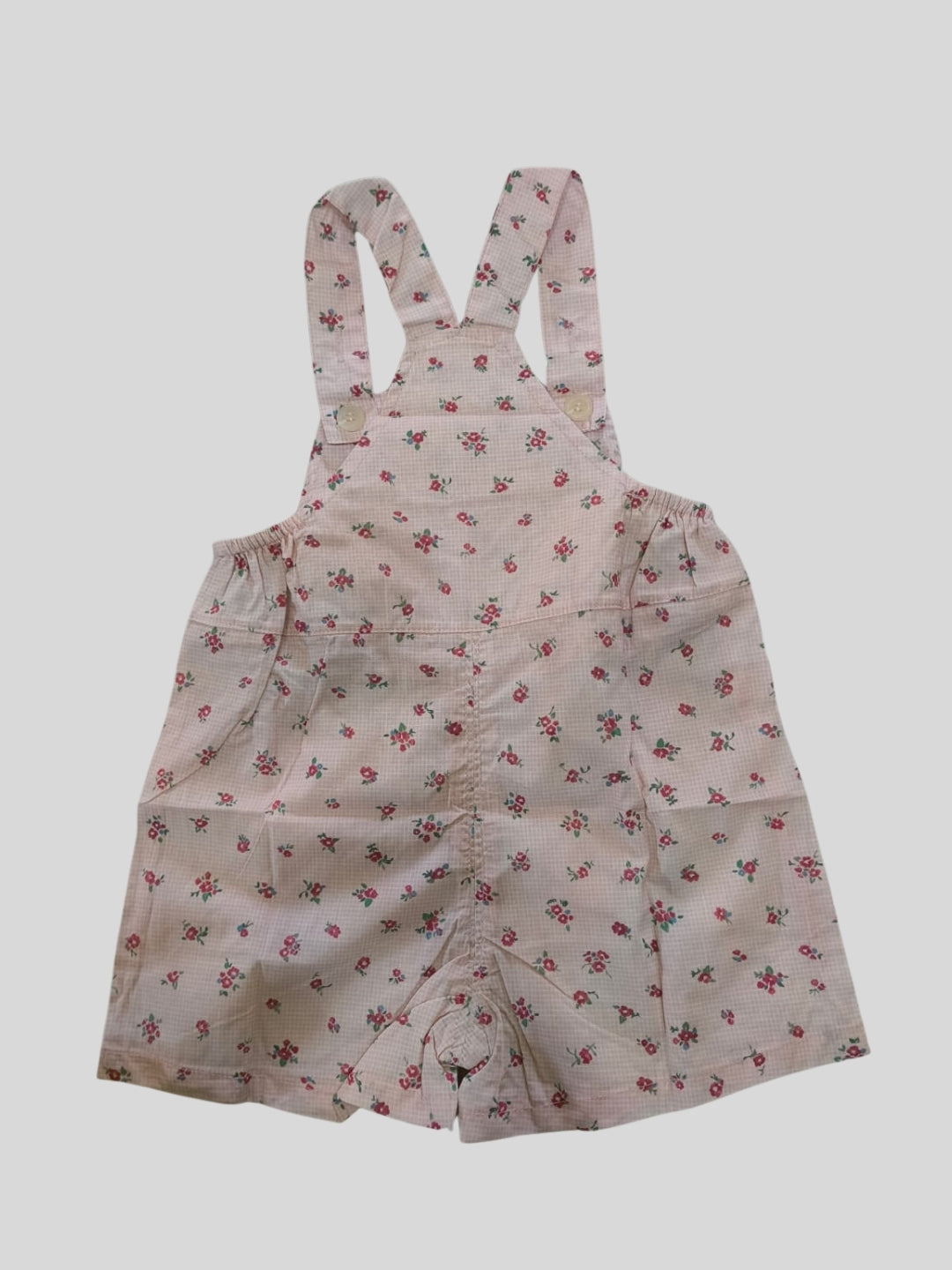 Biglilpeople Girls Pink Round Neck Sleeveless Dungaree