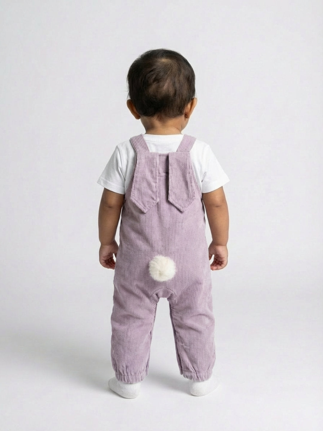 Biglilpeople Girls Purple Square Neck Sleeveless Dungaree