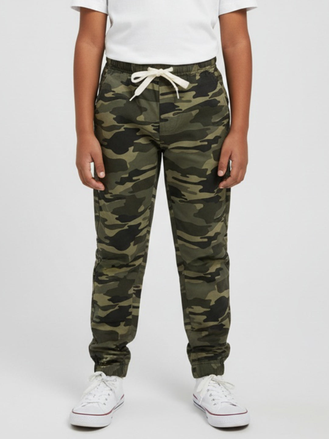 Biglilpeople Boys Camouflage Full Mid-Rise Joggers