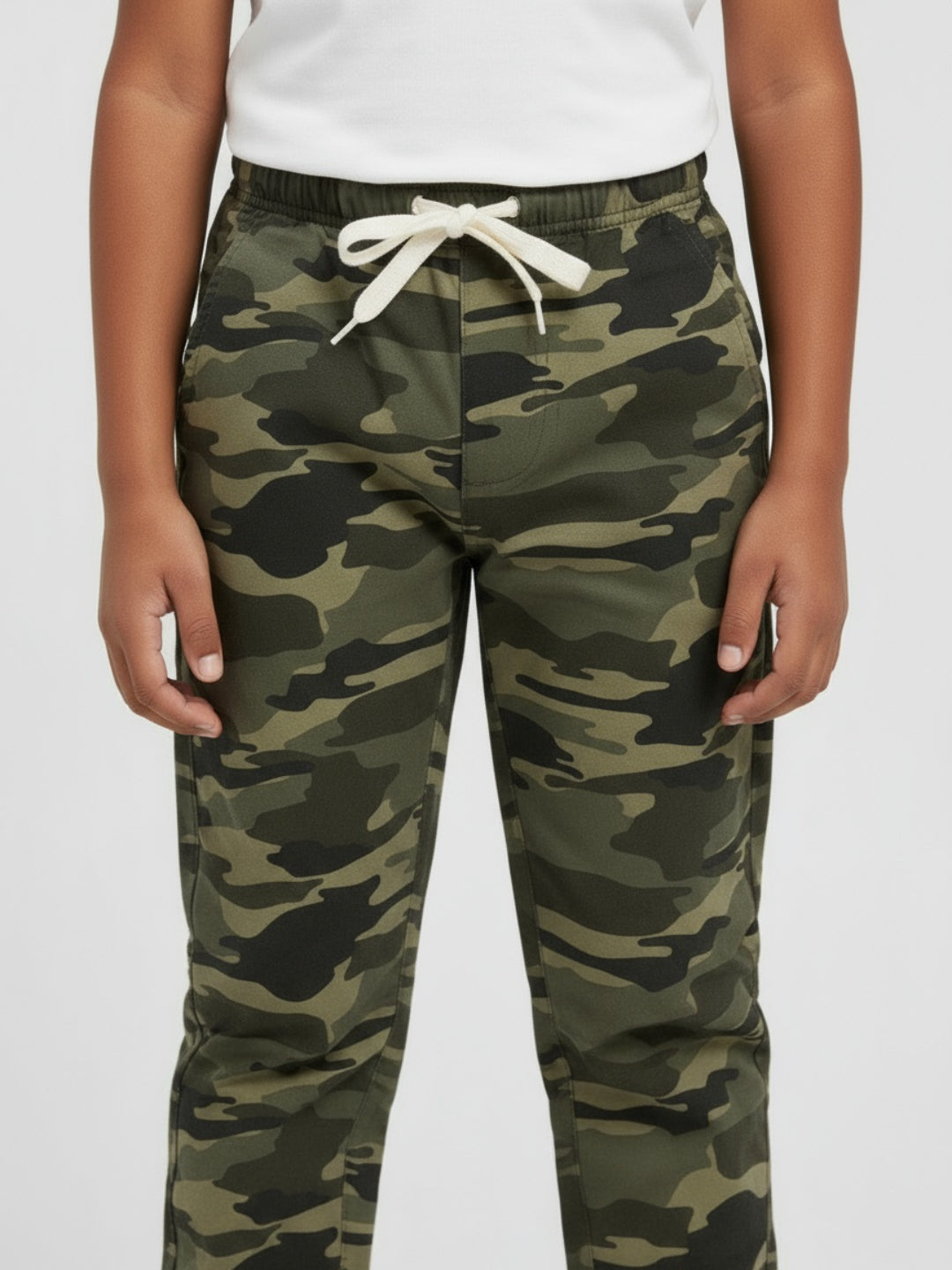 Biglilpeople Boys Camouflage Full Mid-Rise Joggers