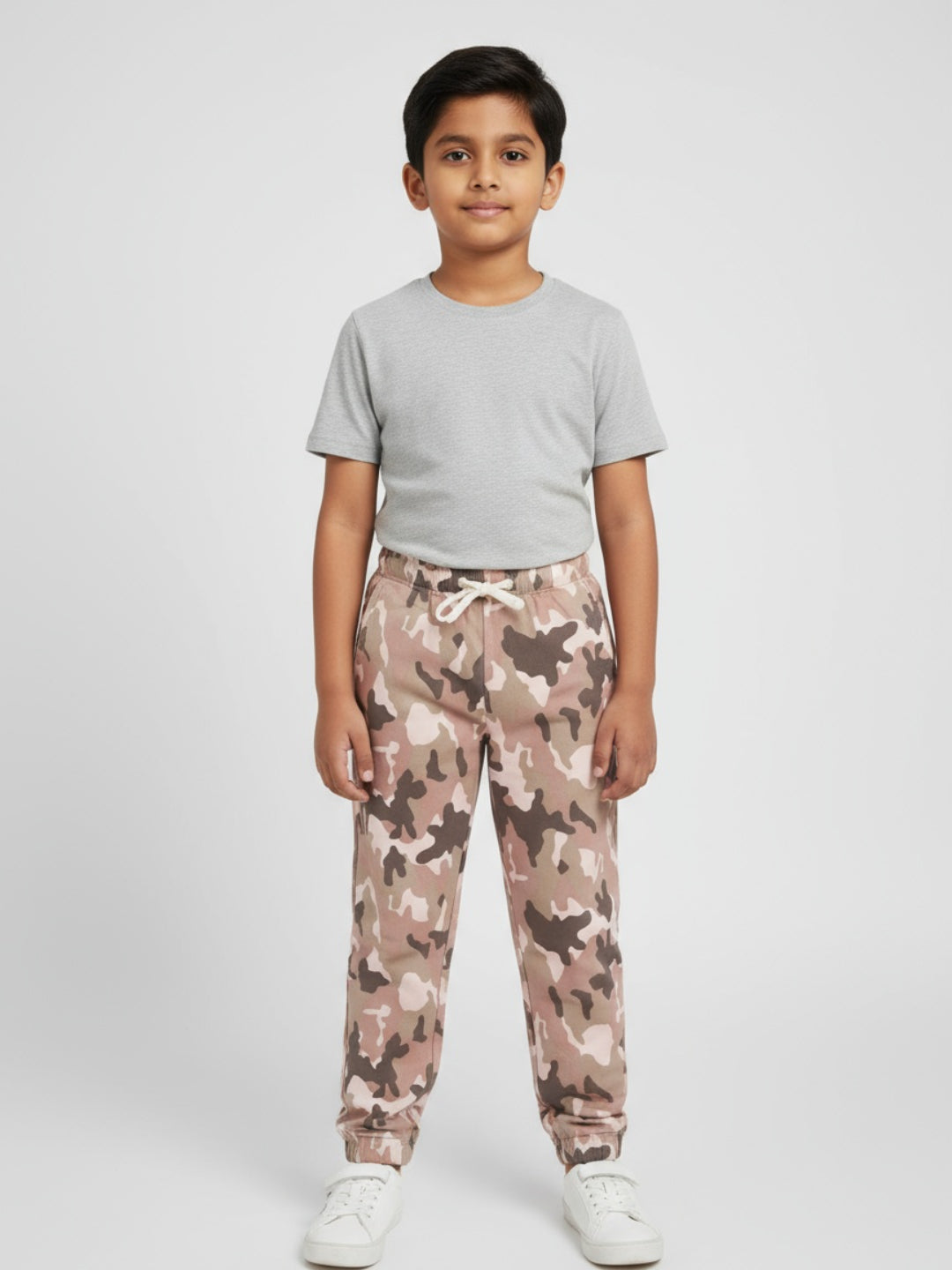 Biglilpeople Boys Camouflage Full Mid-Rise Joggers