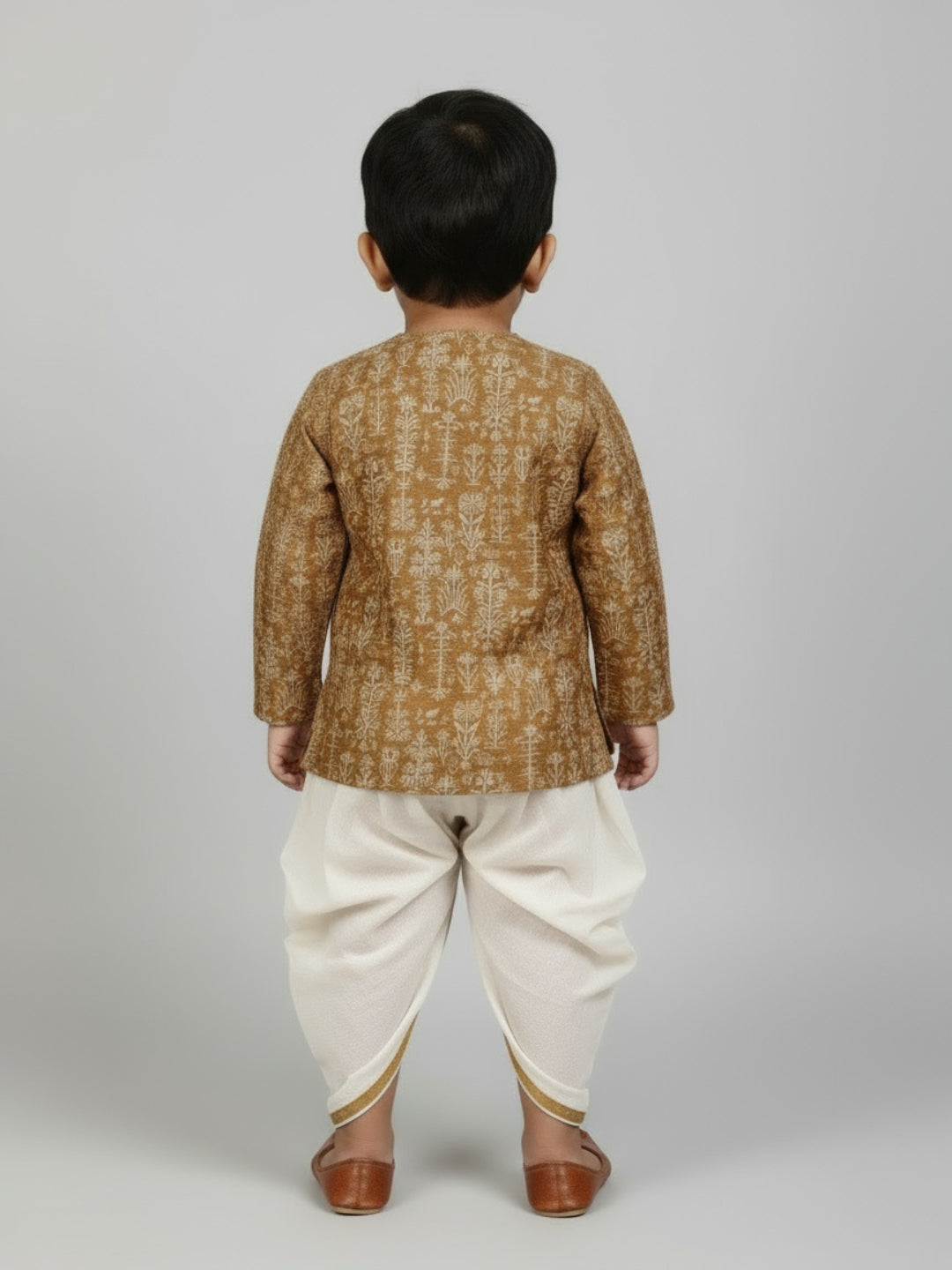 Biglilpeople Boys Printed Traditional Ethnic Kurta and Dhoti Set