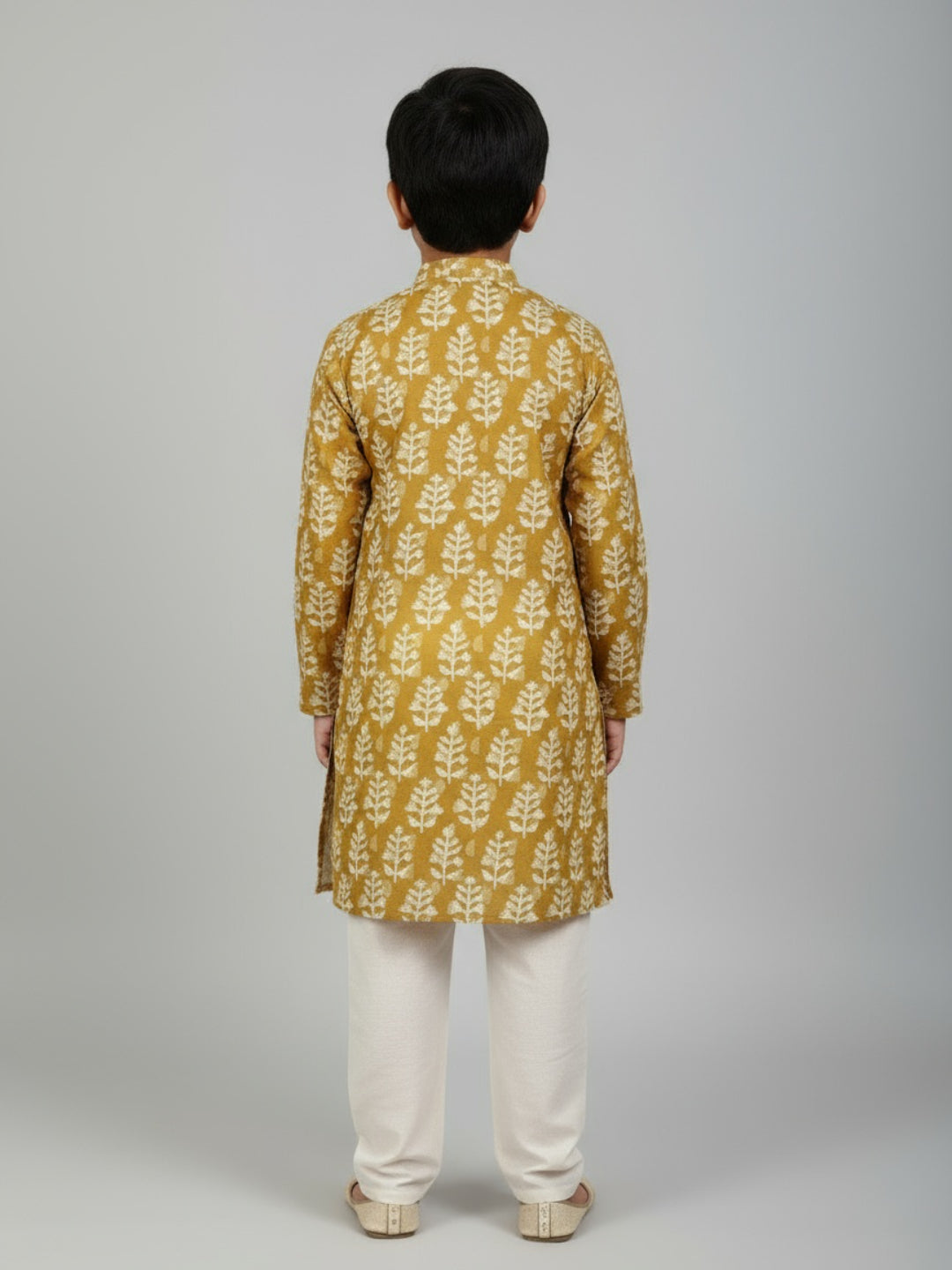 Boys Printed Straight Kurta with Churidar