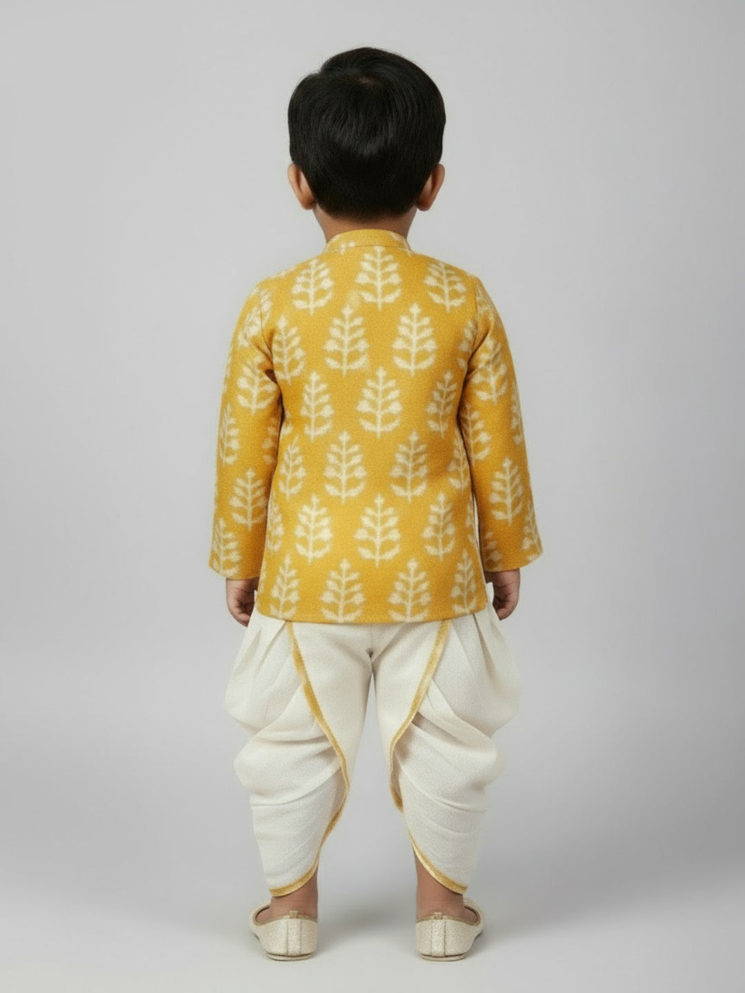 Biglilpeople Boys Printed Traditional Ethnic Kurta and Dhoti Set