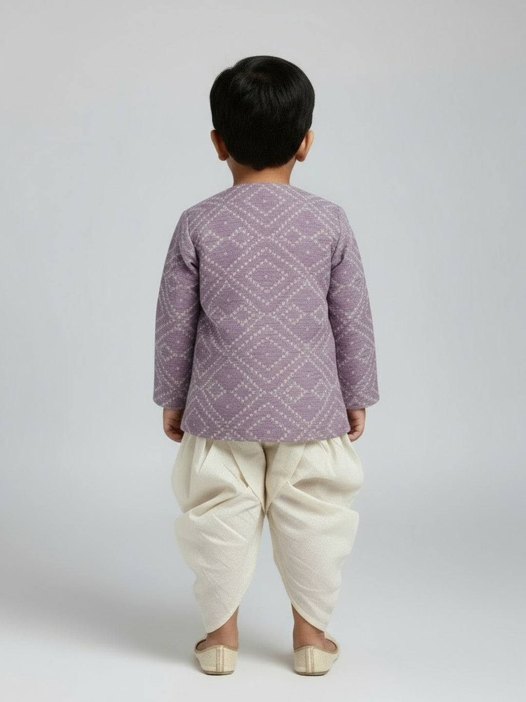 Biglilpeople Boys Printed Traditional Ethnic Kurta and Dhoti Set