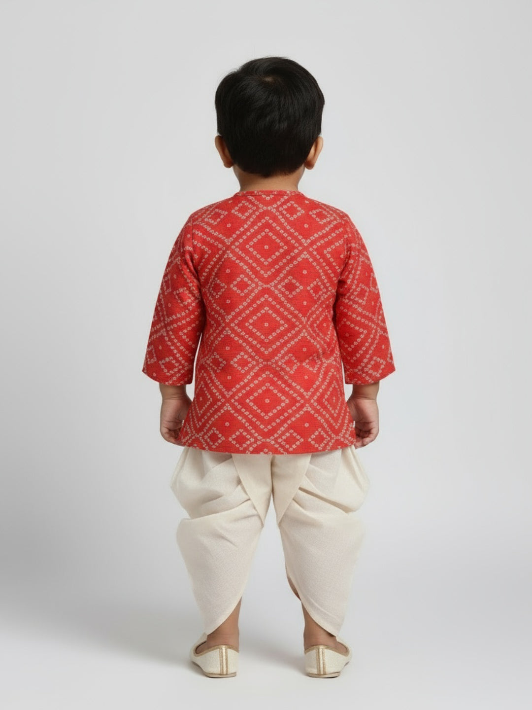 Biglilpeople Boys Printed Traditional Ethnic Kurta and Dhoti Set