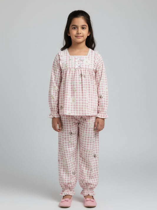 Biglilpeople Cotton Dog Print Night Suit