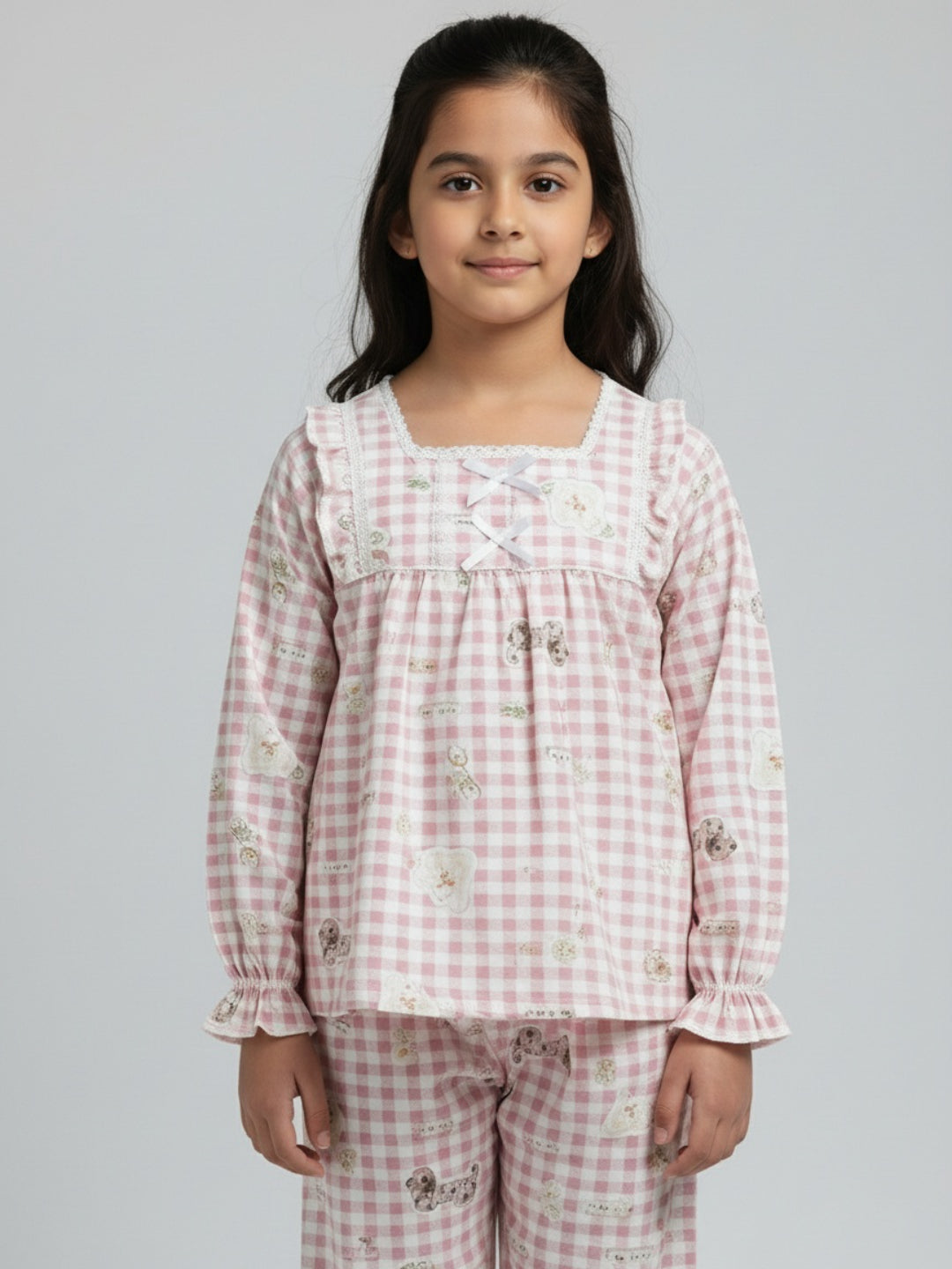 Biglilpeople Cotton Dog Print Night Suit