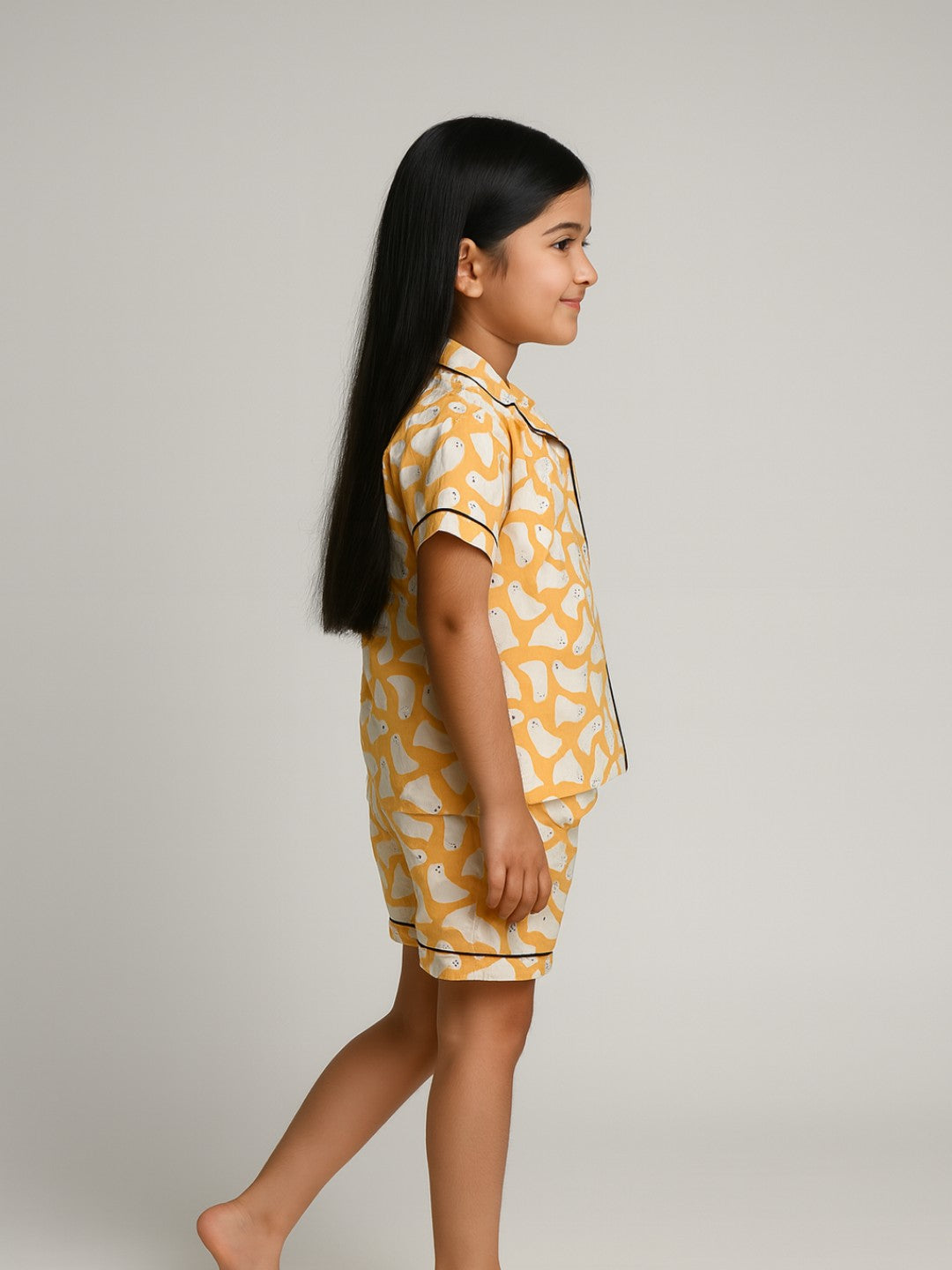 Biglilpeople Kids Unisex Printed Half Sleeves Cotton Night Suit