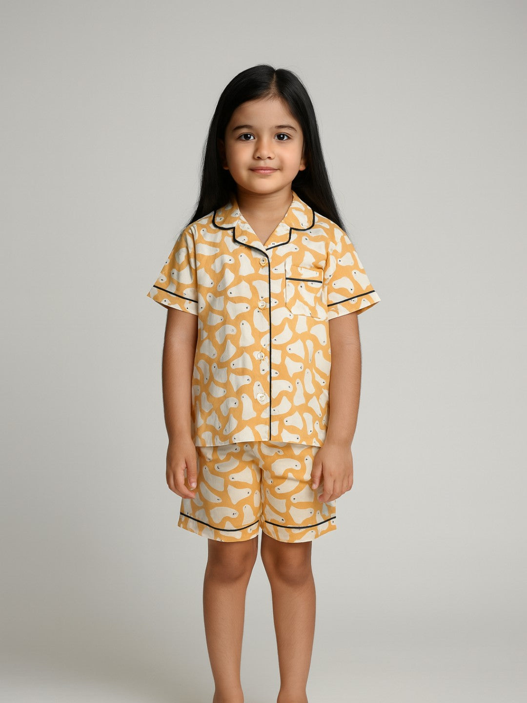 Biglilpeople Kids Unisex Printed Half Sleeves Cotton Night Suit