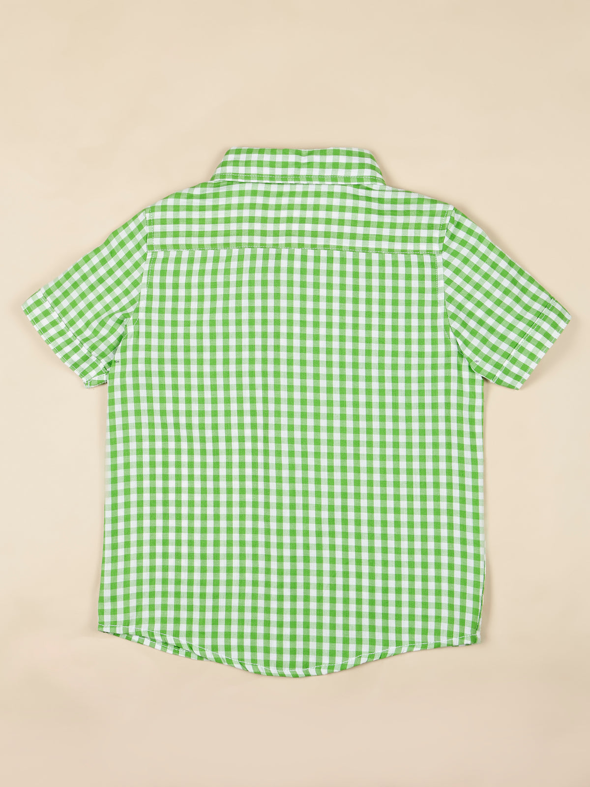 Camisa de cuadros vichy verdes y blancos