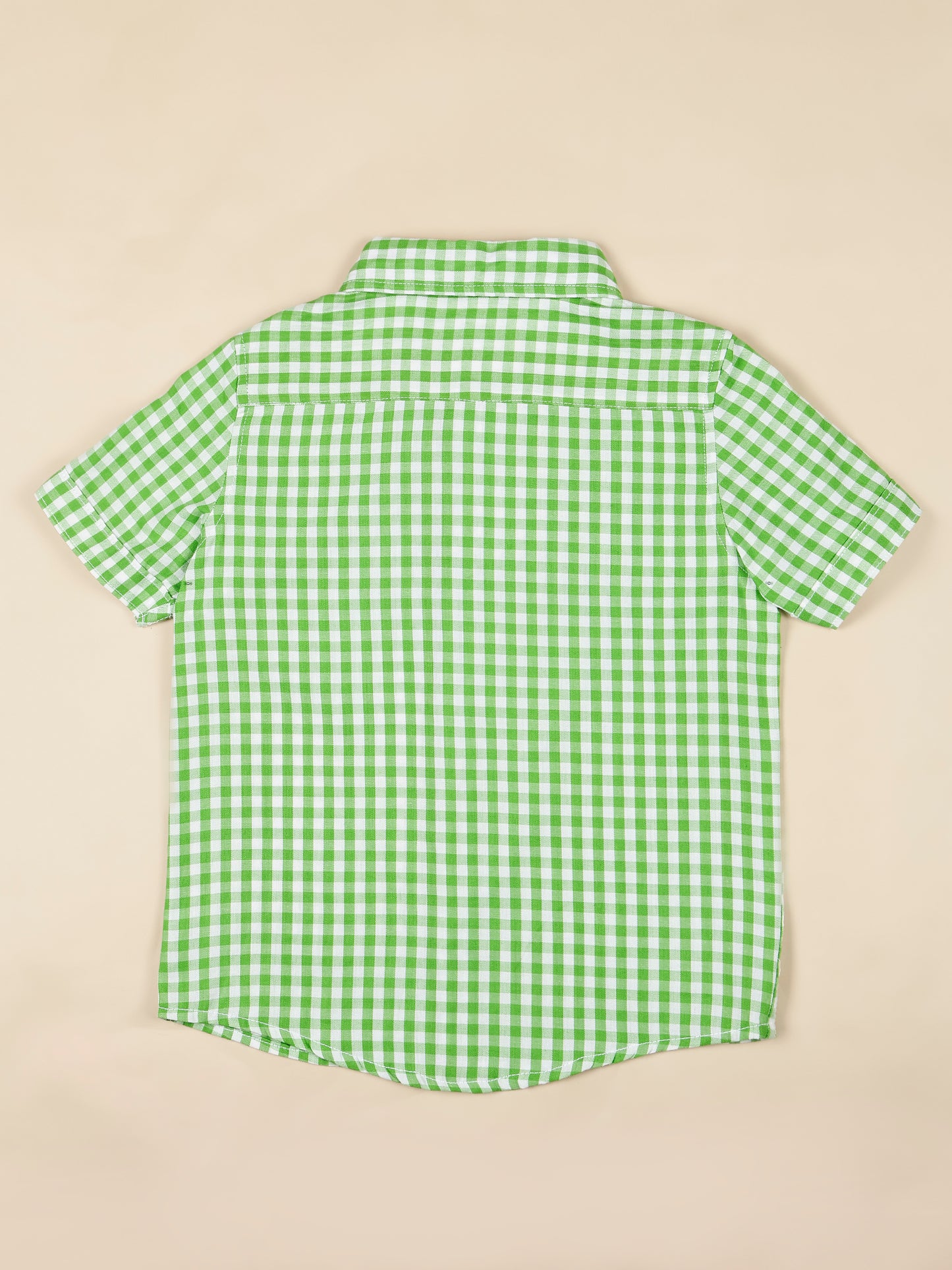 Green & White Gingham Shirt