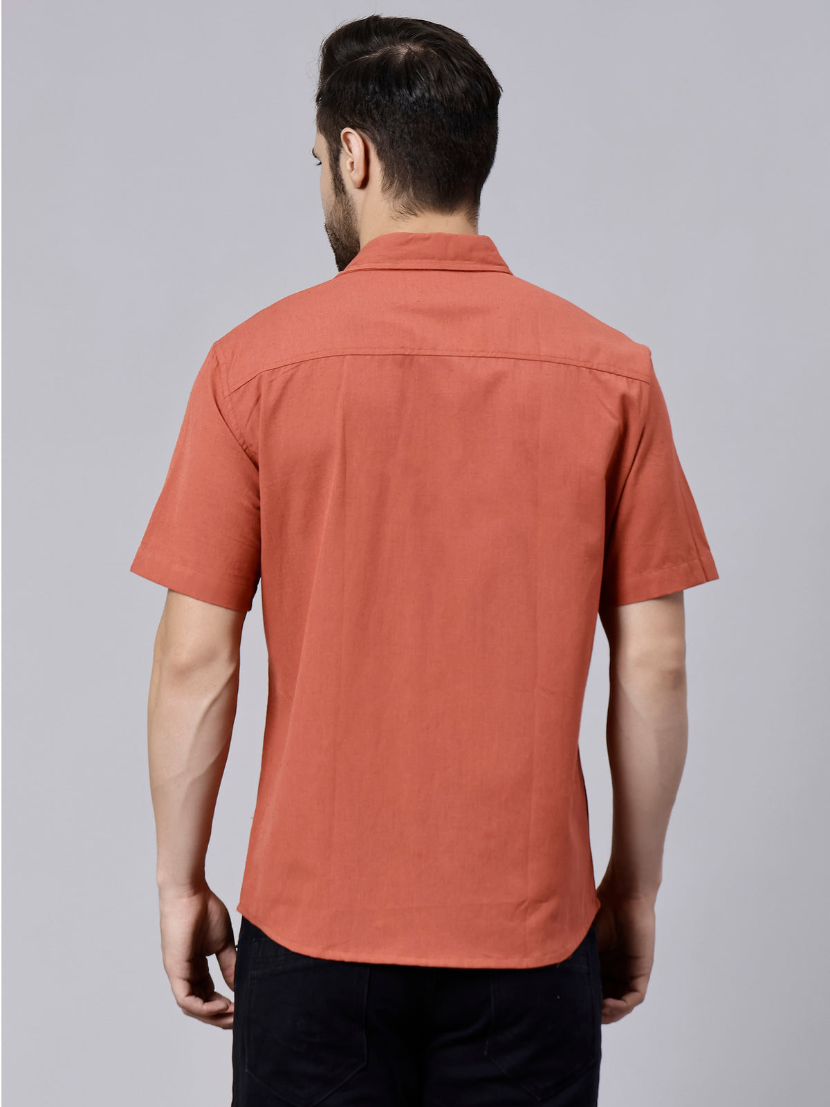 Camisa de lino para hombre - Óxido