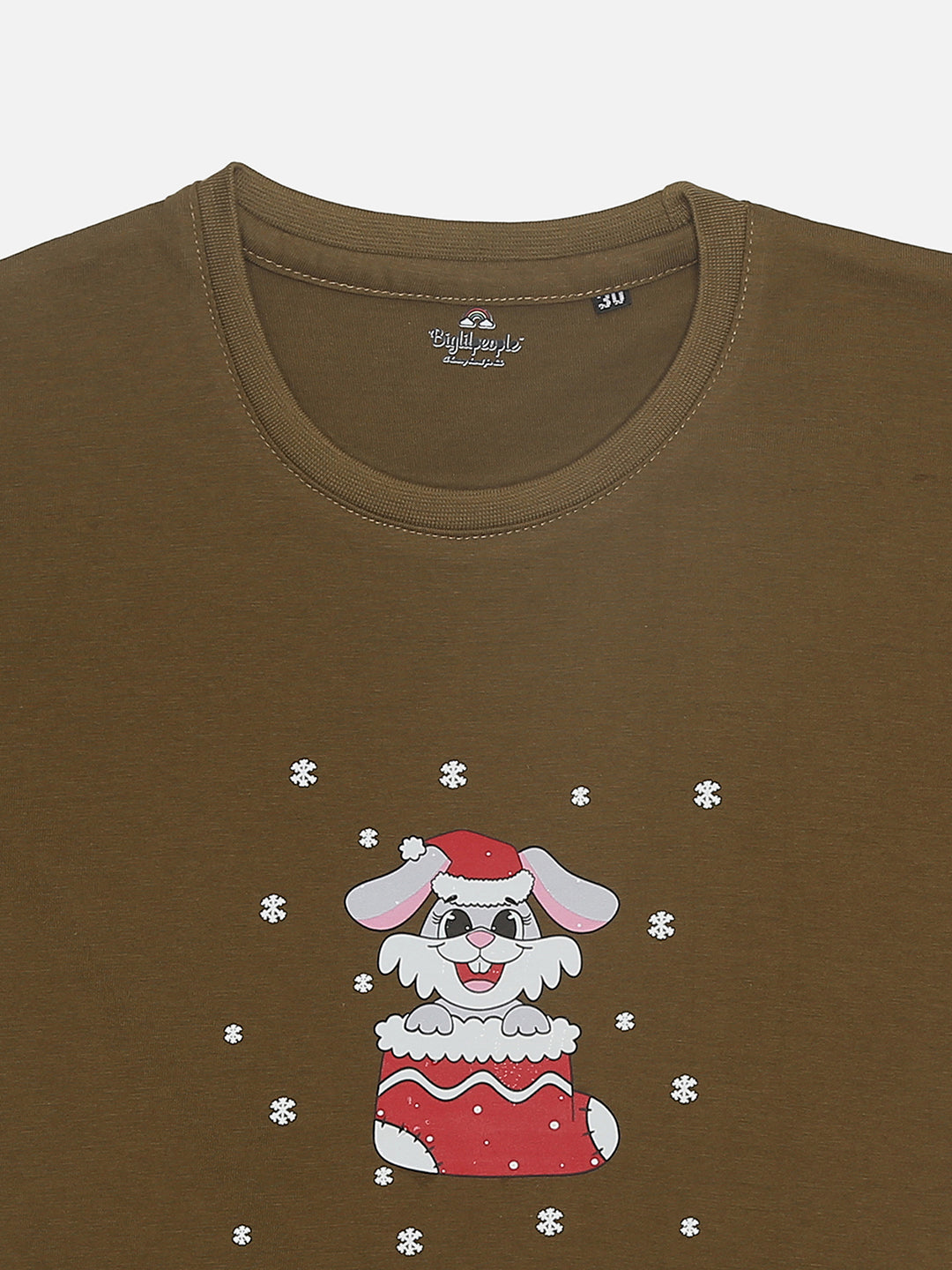 Peeking Bunny T-Shirt - Olive