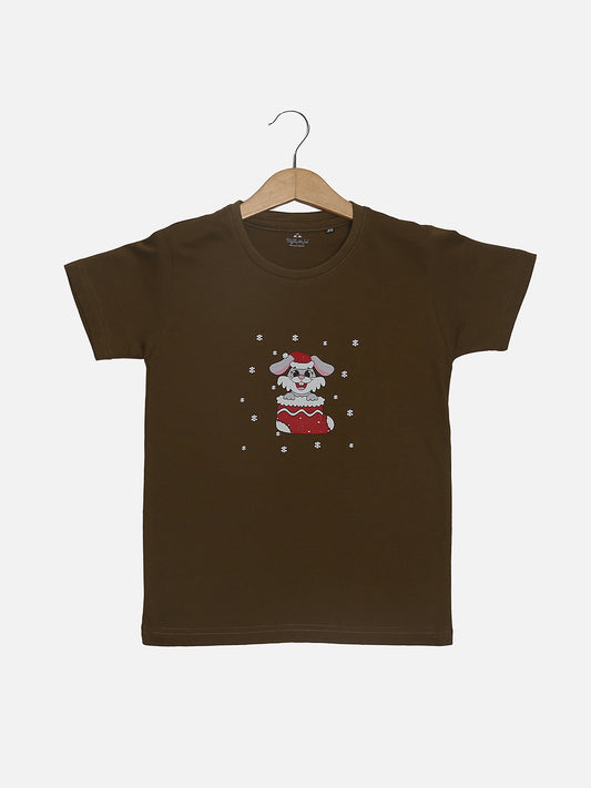 Peeking Bunny T-Shirt - Olive