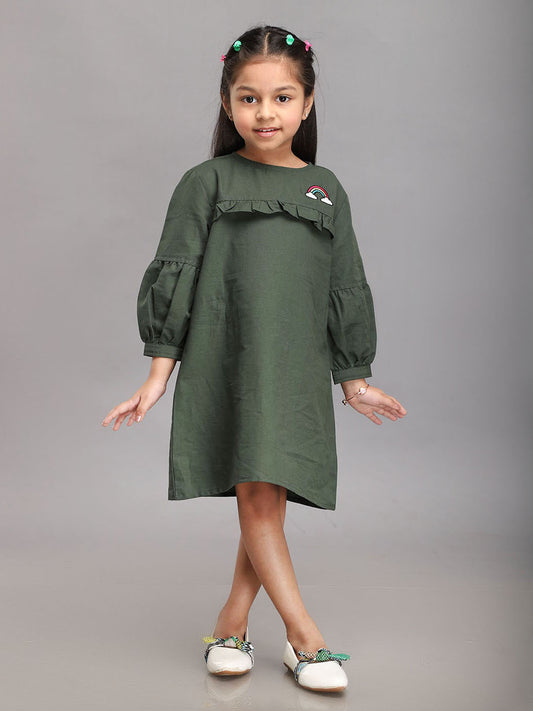 Linen Dress in Green