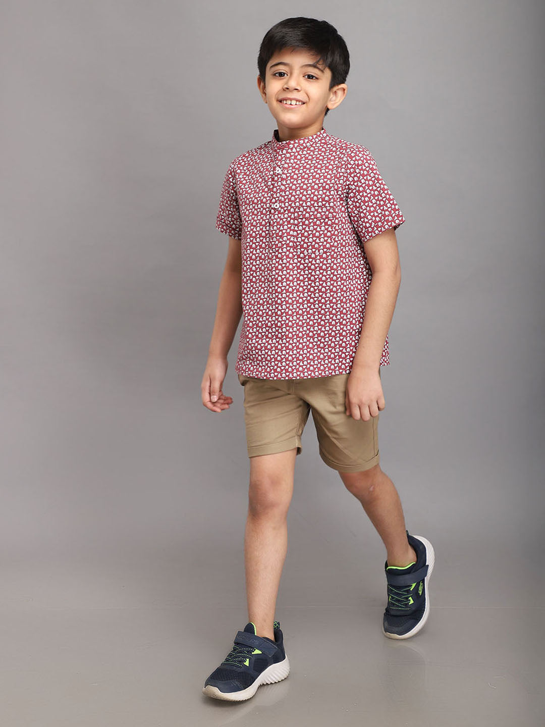 Fun Print Mandarin Style Clothing Set for Boys