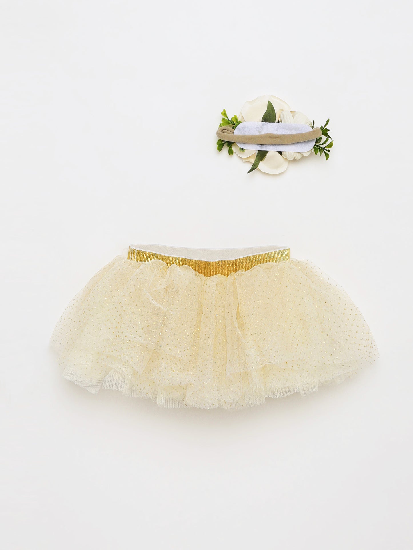 Tutu Skirt & Matching Headband Set for Baby Girls
