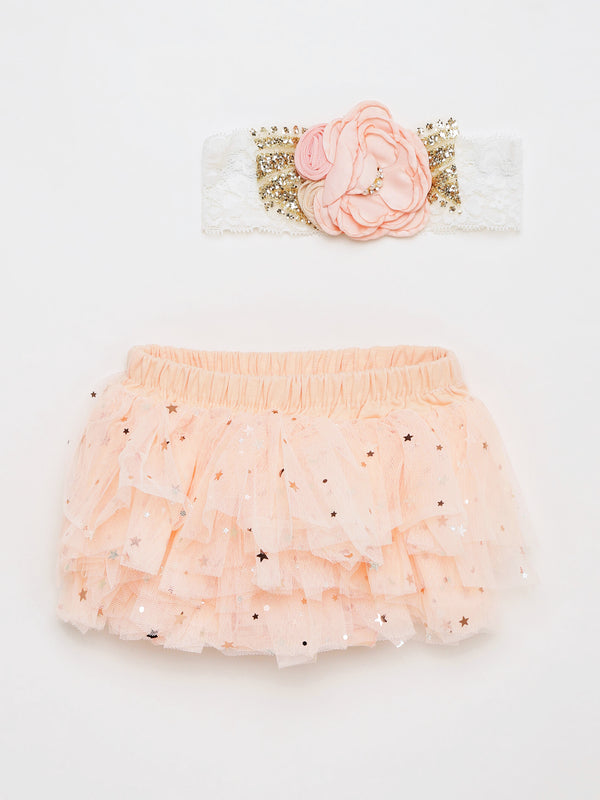 Tutu Skirt & Matching Headband Set for Baby Girls